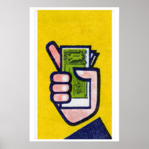Money in Hand - Matchbox Print - Aesthetic Wall
