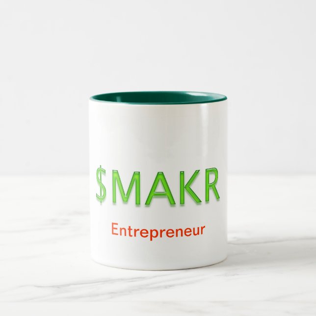 Money Maker Customizable Two-Tone Coffee Mug (Center)