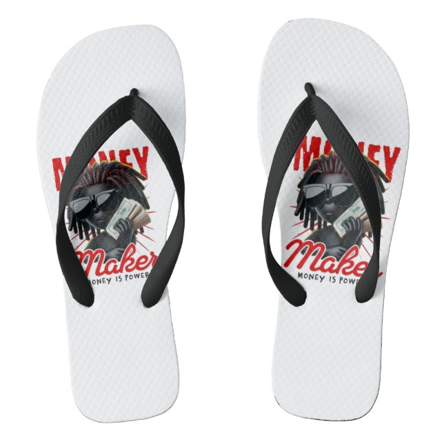 Money Maker Gorilla Flip Flops - Bold Summer Beach (Footbed)