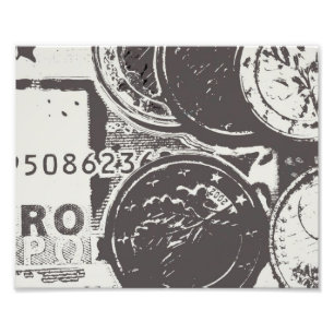 Money makes the world go round photo print