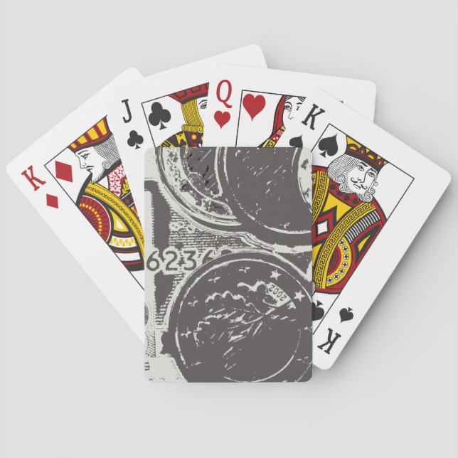 Money makes the world go round playing cards (Back)
