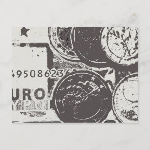 Money makes the world go round postcard