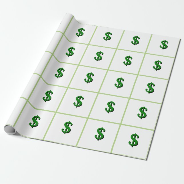 Money Makes The World Go Round Wrapping Paper (Unrolled)