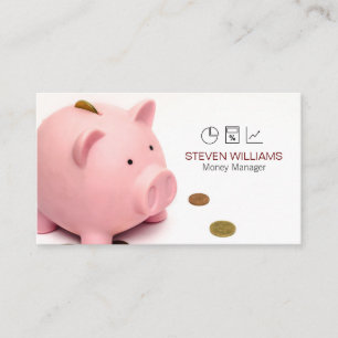Money Manager   Accounting   Piggy Bank Business Card