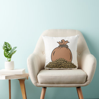 Money matters even in Dreams Throw Pillow