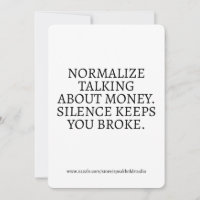 Money Mindset Motivation Card,Gift for Girl Boss