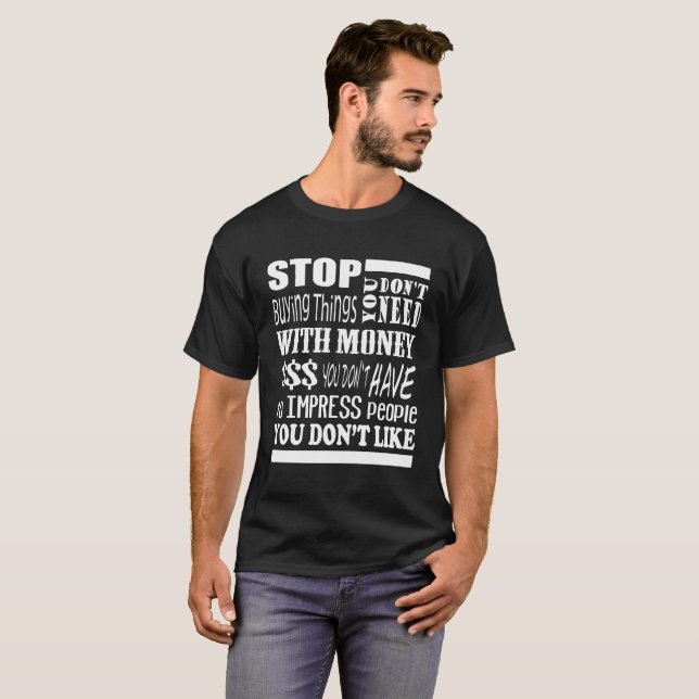Money Motivational T-Shirt Quote Tee (Front Full)
