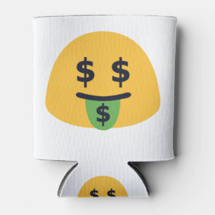 Money Mouth Emoji Can Cooler