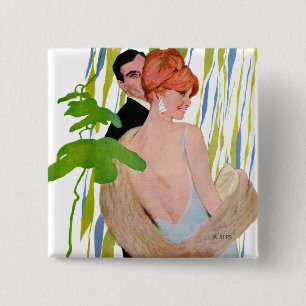 Money On Her Mind 2 Inch Square Button