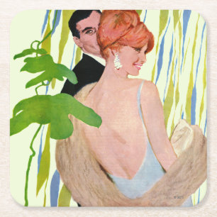 Money On Her Mind Square Paper Coaster