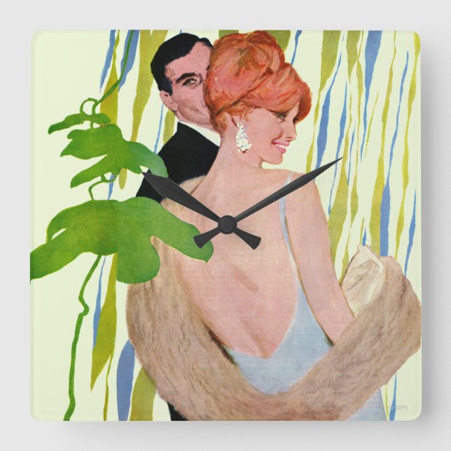 Money On Her Mind Square Wall Clock (Front)