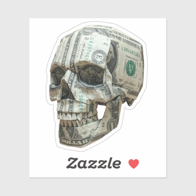 Money Origami Human Skull (Sheet)