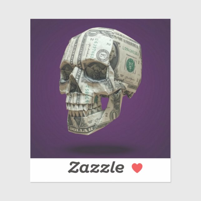Money Origami Human Skull (Sheet)