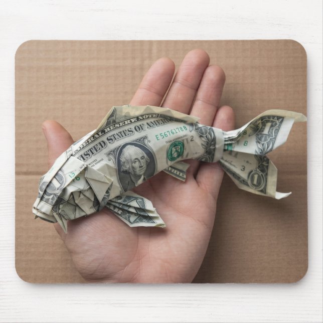 Money Origami Koi Fish Mouse Pad (Front)