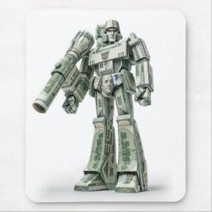 Money Origami Mega Tron Robot Mouse Pad