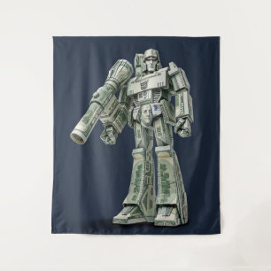 Money Origami Mega Tron Robot Tapestry