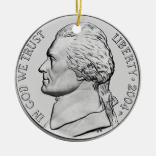 Money ornament. ceramic ornament