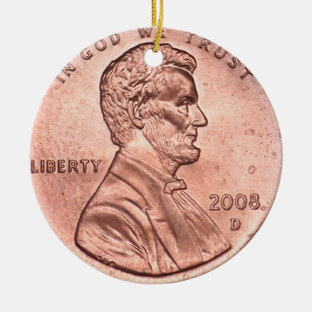 Money ornament. ceramic ornament (Front)