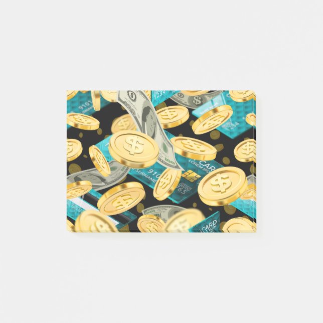 Money Pattern 2 Post-it Notes (Front)