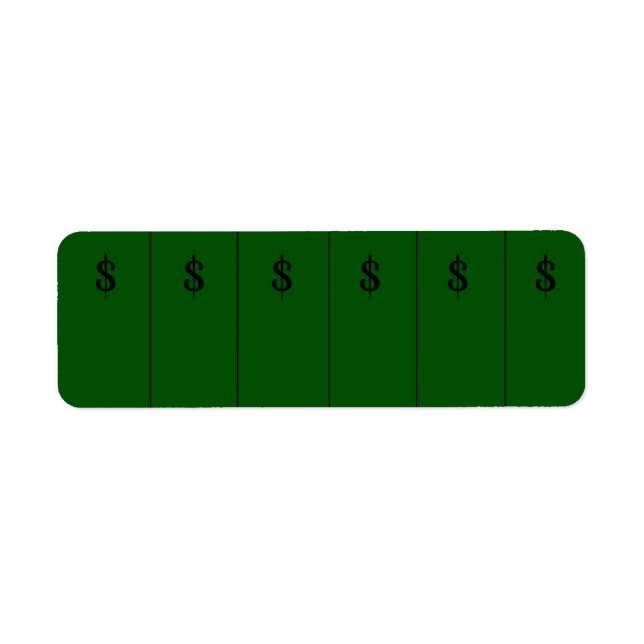 Money Sign on Green Extra small sticker TABs (Front)