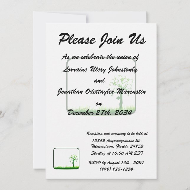 money tree grass rectangle frame graphic.png invitation (Front)