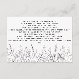 Money Tree/Wishing Well Invitation Insert