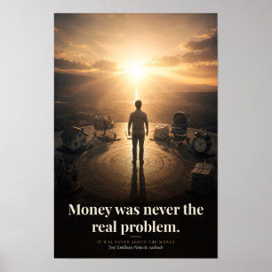 Money Was Never the Real Problem Book Quote Art Poster