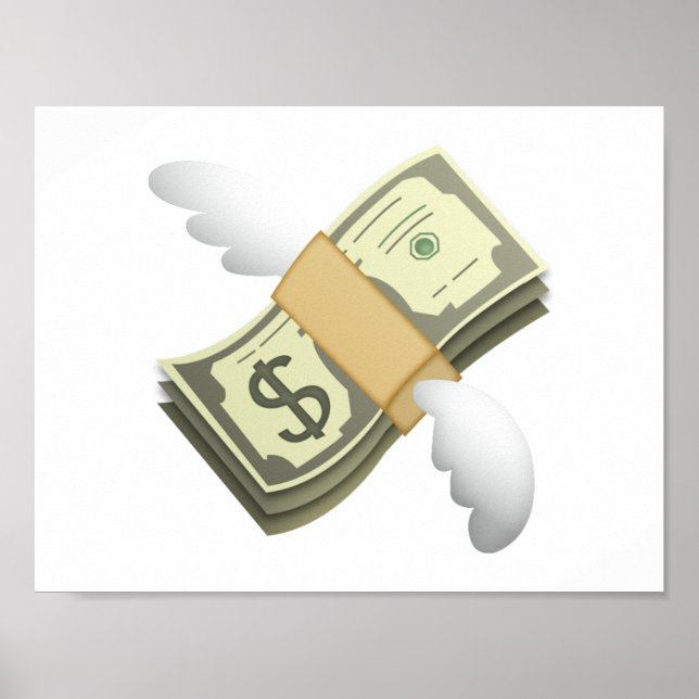 Money with Wings - Emoji Poster (Front)