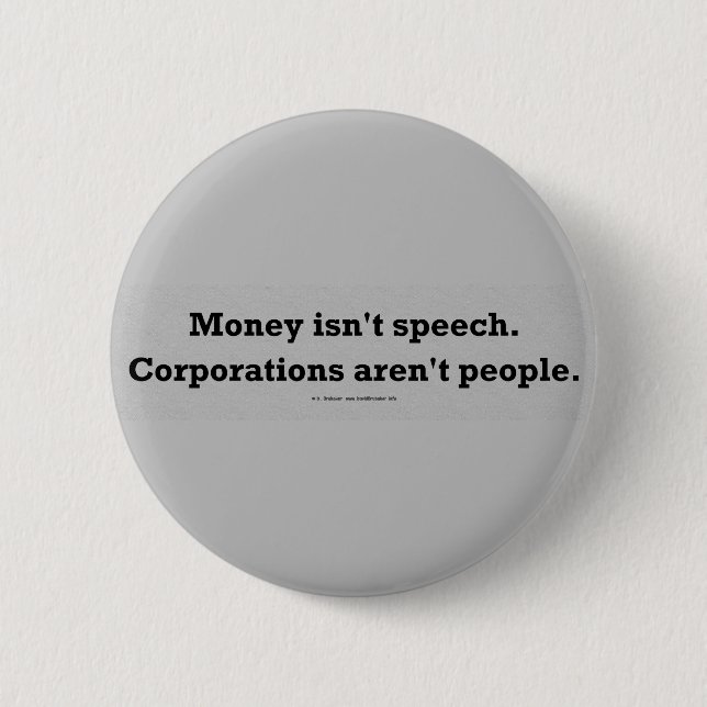 MoneySpeechCorpPerson 2 Inch Round Button (Front)