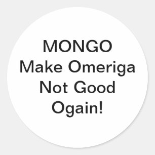 MONGO drumpf Jeff Hankamer Artjunkhaus Comic Arts Classic Round Sticker