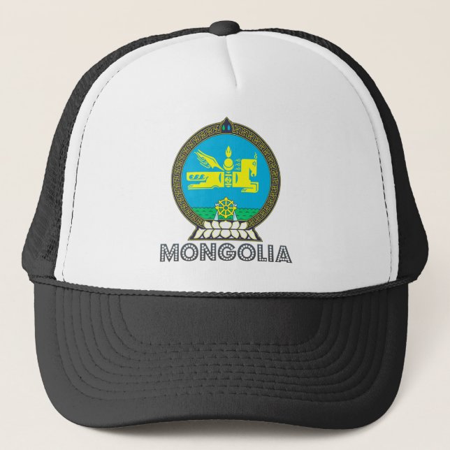 Mongolia Coat of Arms Trucker Hat (Front)