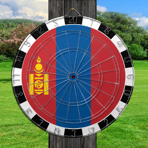 Mongolia Dartboard, game board, Mongolian Flag Dartboard