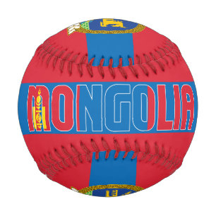 Mongolia Flag and Coat of Arms Patriotic Baseball