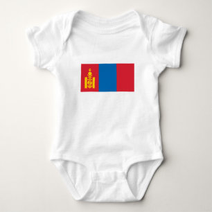Mongolia Flag Baby Bodysuit