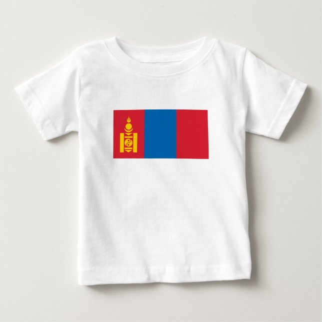 Mongolia Flag Baby T-Shirt (Front)
