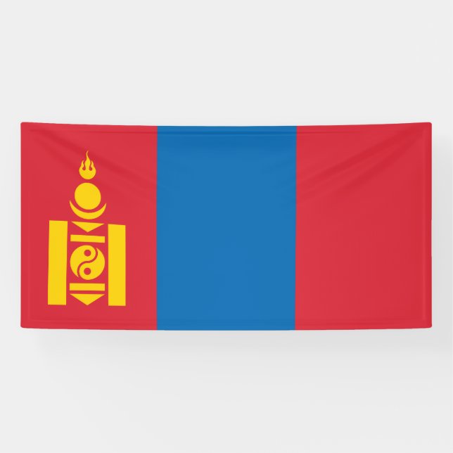 Mongolia Flag Banner (Horizontal)