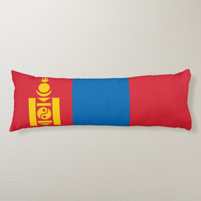 Mongolia Flag Body Pillow (Front)