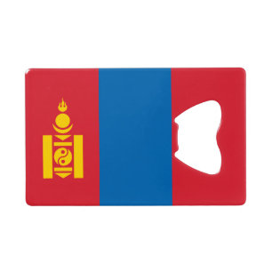 Mongolia Flag Credit Card Bottle Opener