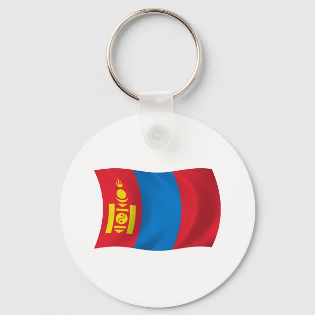 Mongolia Flag Keychain (Front)