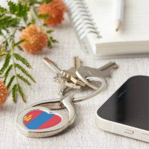 Mongolia flag keychain