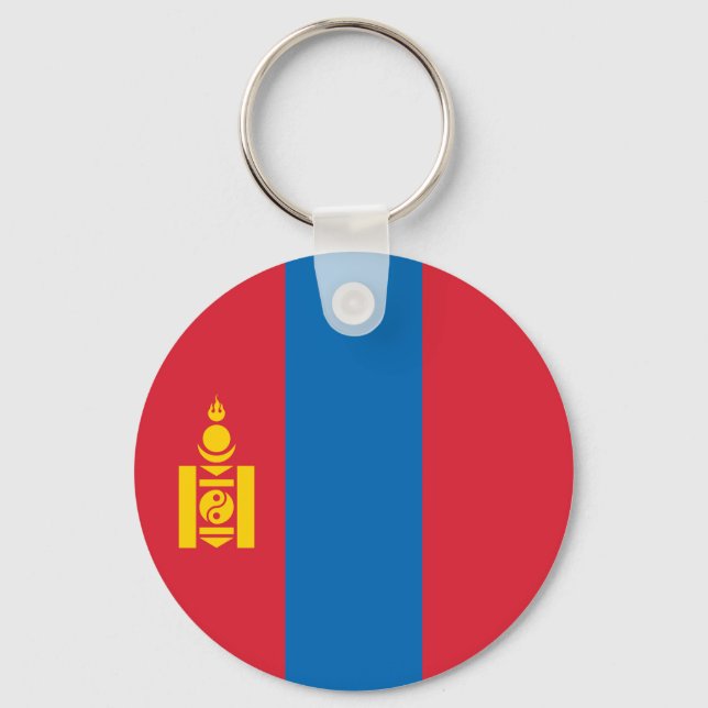 Mongolia Flag Keychain (Front)