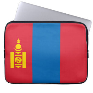 Mongolia flag laptop sleeve