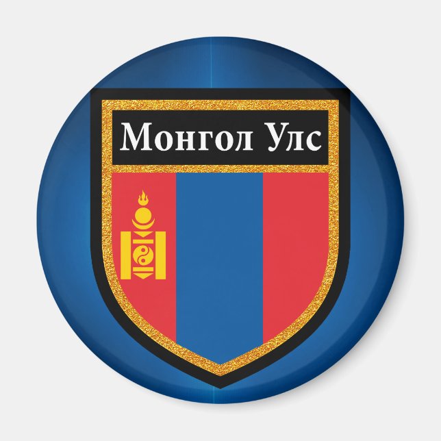 Mongolia Flag Magnet (Front)