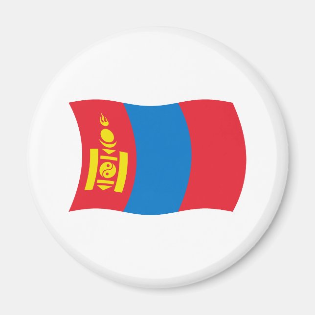 Mongolia Flag Magnet (Front)