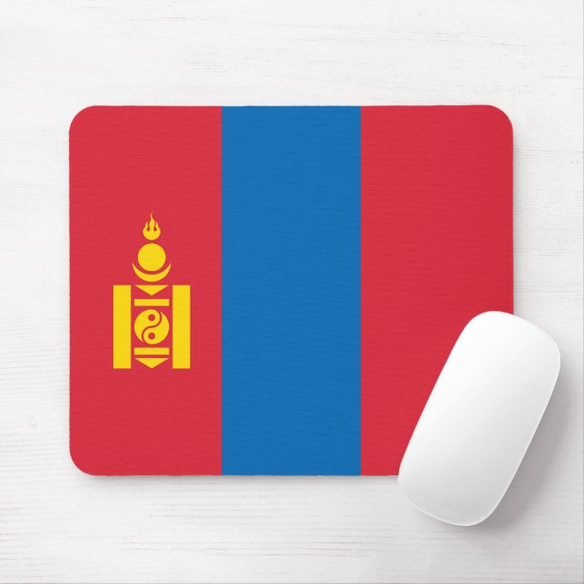 Mongolia flag mouse pad (With Mouse)