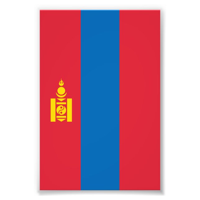 Mongolia flag photo print (Front)