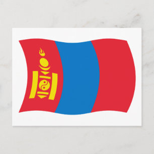 Mongolia Flag Postcard