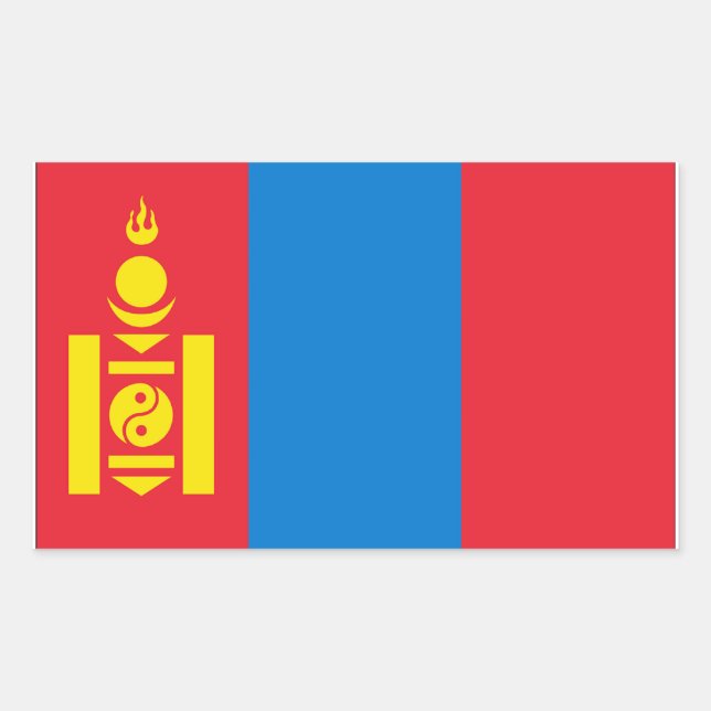 Mongolia Flag Sticker (Front)