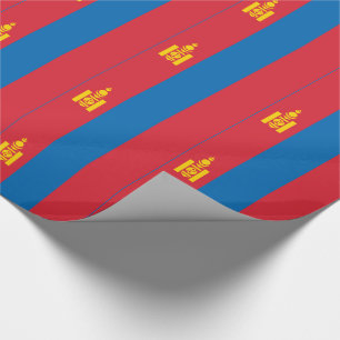 Mongolia Flag Wrapping Paper