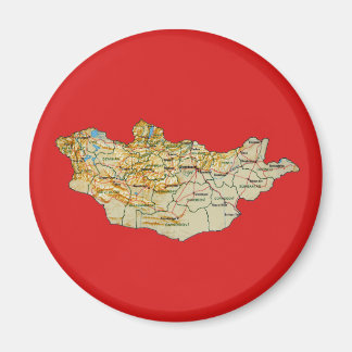 Mongolia Map Magnet